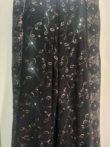 Black Sequined Saree