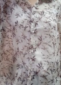 Sheer Floral Print Blouse🍂