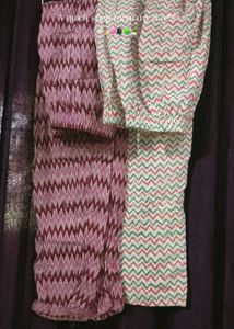 Vibrant Chevron Print pant Set
