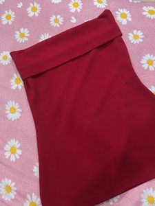 Trendyol Chic Red Off-Shoulder Top