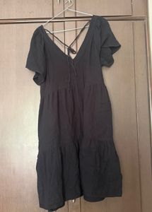 Chic Black Tiered Mini Dress
