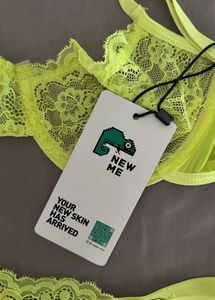Neon Lace Bra &amp; Thong Set