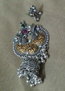 Contemporary Silver Stud Jhumkas ....