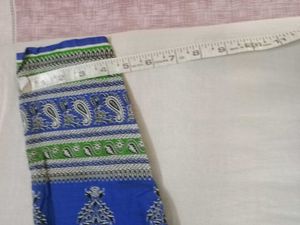Blue &amp; Green Printed Cotton Kurta