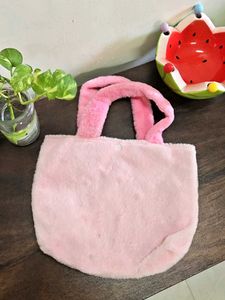 Pink - My Melody Fur Tote Bag