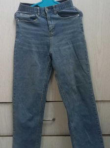 Light Wash Blue Stretchable Ankle Length denim