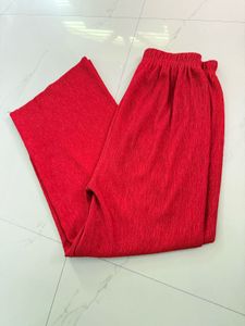 Vibrant Red Palazzo Pants