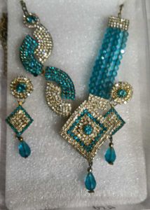 Stunning Teal & Gold Jewellery Set
