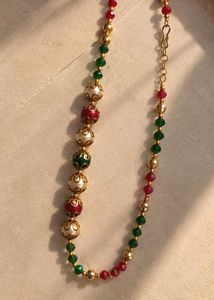 Traditional Multicolor Beaded Long Necklace