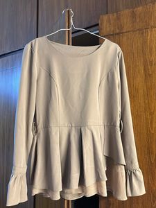 Elegant Long Sleeve Peplum Top