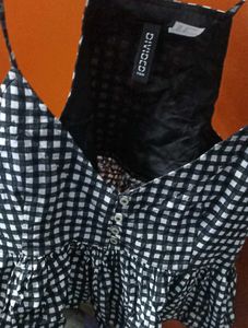 Divided Gingham Cami Top