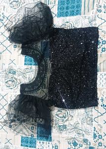 Stunning Black Sequined Lehenga Choli