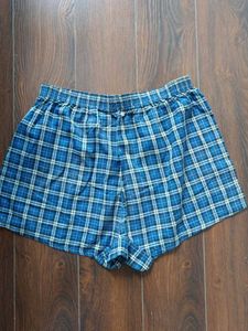 Classic Blue Plaid Boxer Shorts XL