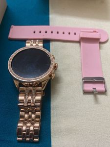 Rose Gold Smartwatch with Pink Band