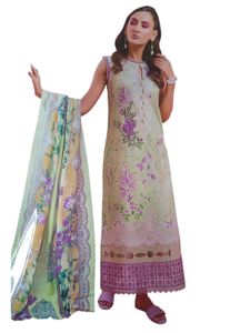 Patchwork unstitched cotton dress Material