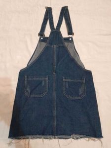 Blue Denim Pinafore Dress