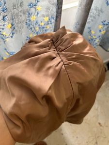 brown co-ord set corset top skirt
