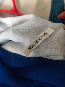 Stylish Blue &amp; White Layered Top