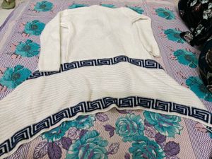 Elegant White Knit Cardigan