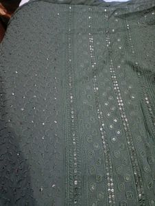 Bottle Green Sequence Work Suit