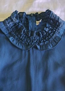 Chic Puff Sleeve Mock Neck Top