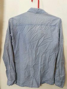 Blue Striped Button-Up Shirt
