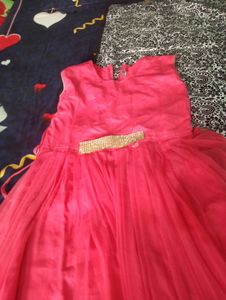 Pink Anarkali Gown Dress, With Jacket