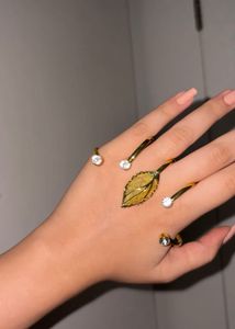 Unique Leaf Design Adjustable Ring