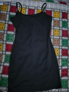 Sleek Black Mini Dress newme