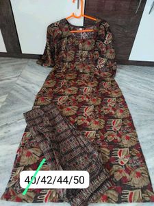 Floral Print Kurta with Pants combo