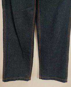 Dark Wash Wide Leg Cargo Jeans