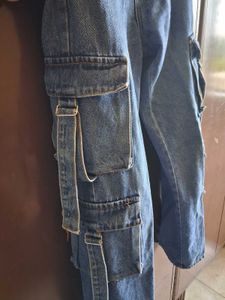 Stylish Blue Cargo Jeans