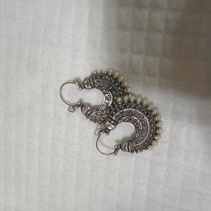 Oxidised Silver Earrings Bali