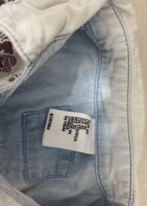 Embroidered Denim Shirt for Women
