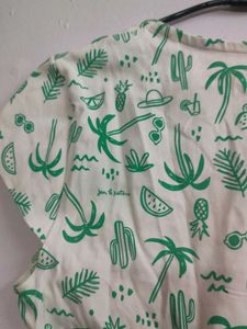 Cute Tropical Print Cropped Top