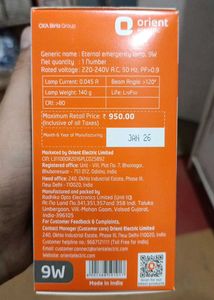 Orient Electric Emergency LED Lamp