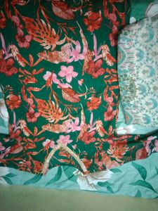Green Floral Kurta