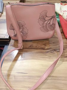 Cute Pink &amp; Blue Floral Crossbody Bag