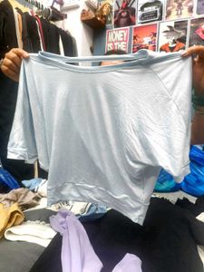 Light Blue Cropped T-Shirt