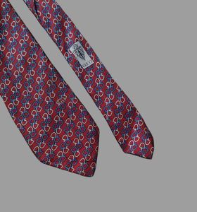 Gucci Silk Tie - Red Double G Pattern