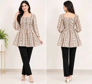 Stylish Printed Peplum Kurta