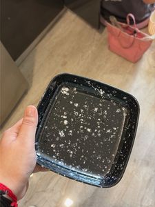 Set of Black Speckled Square Bowls &amp; Spoons