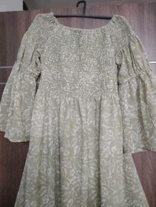 Floral Print Square Neck Dress