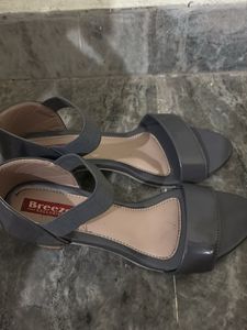 Stylish Grey Wedge Sandals