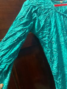 Teal Printed Top