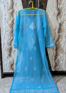 Sky Blue Chikankari Kurta