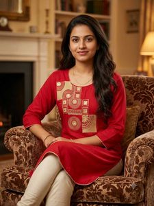 Red Kurta with Gold Embellishments...✨✨✨