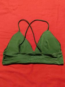 H&amp;M Green Triangle Bikini Top