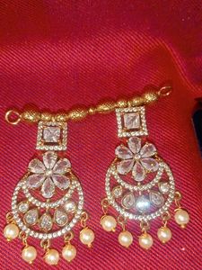 Elegant Pearl &amp; Crystal Dangler Earrings