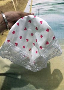 Cute Heart Print Bandana Scarf